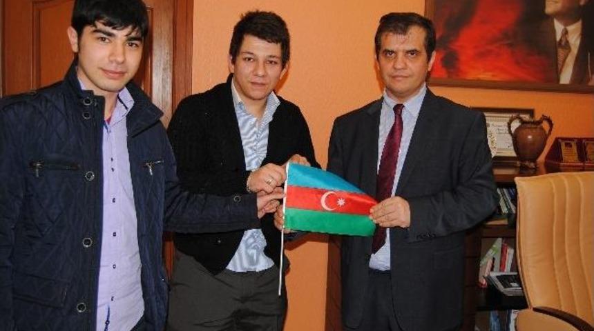 Yerk&ouml;y Kaymakamı Bayram Gale, Azerbaycanlı Misafirlerini Makamında Kabul Etti