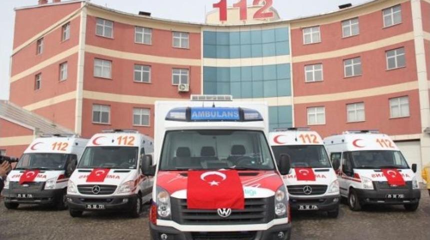 Sağlık Bakanlığı&rsquo;ndan Erzurum&rsquo;a 5 Yeni Ambulans