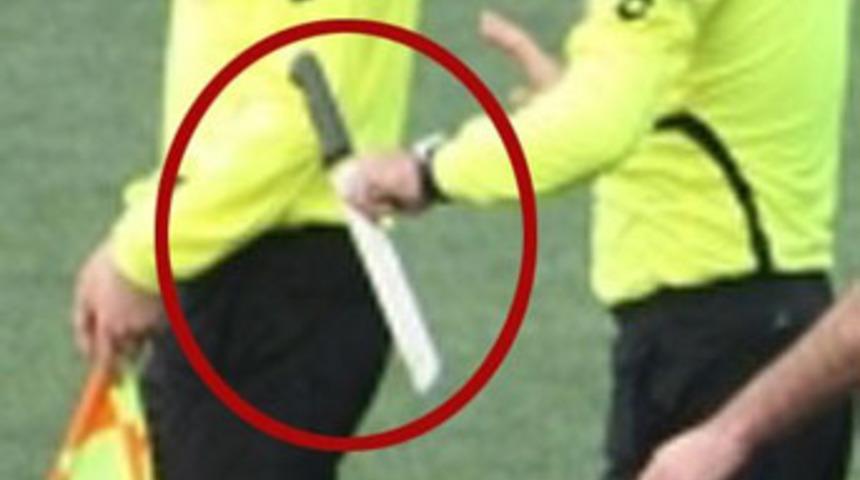 Ma&ccedil;ta hakeme d&ouml;ner bı&ccedil;ağı atıldı