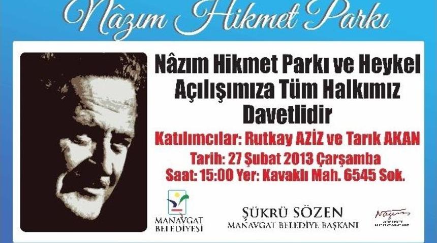 Nazım Hikmet Heykeli &Uuml;nl&uuml;lerle A&ccedil;ılacak