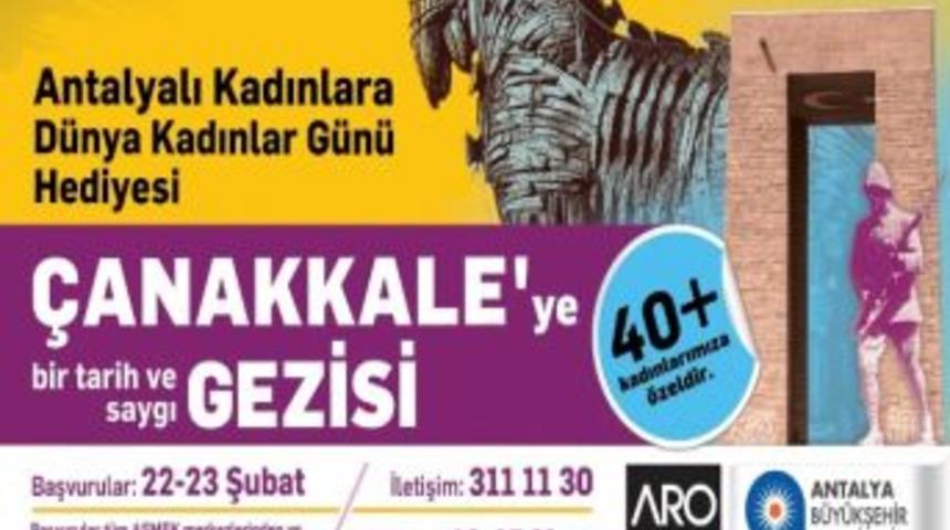 B&uuml;y&uuml;kşehir, Kadınları &Ccedil;anakkale&rsquo;ye G&ouml;t&uuml;r&uuml;yor
