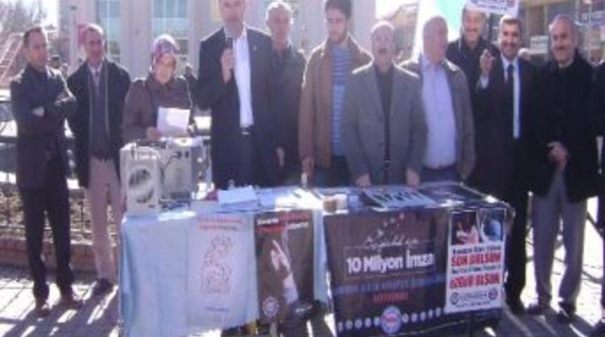 Alaca&rsquo;dan Kamuda Baş&ouml;rt&uuml;s&uuml; Yasağının Kaldırılması İ&ccedil;in 13 Bin 400 İmza