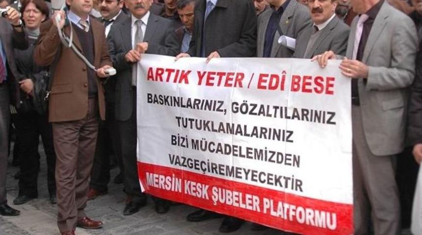 Kesk &Uuml;yeleri Dhkp-c Operasyonlarını Protesto Etti