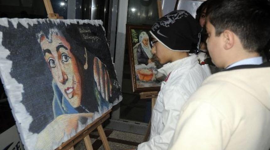 Y&uuml;ksekovalı Bayanların Resim Sergisine Yoğun İlgi
