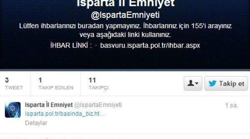 Isparta Emniyeti Twitter&rsquo;de