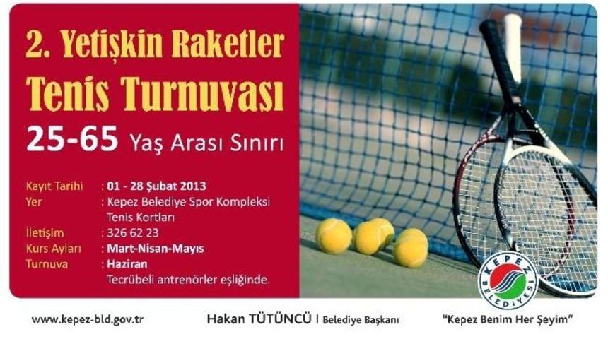 Kepez&rsquo;de Yetişkinler Tenis Kursu Başlıyor