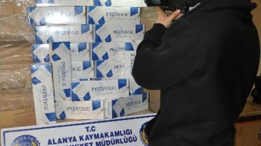 Alanya'da Ka&ccedil;ak Sigara Operasyonu