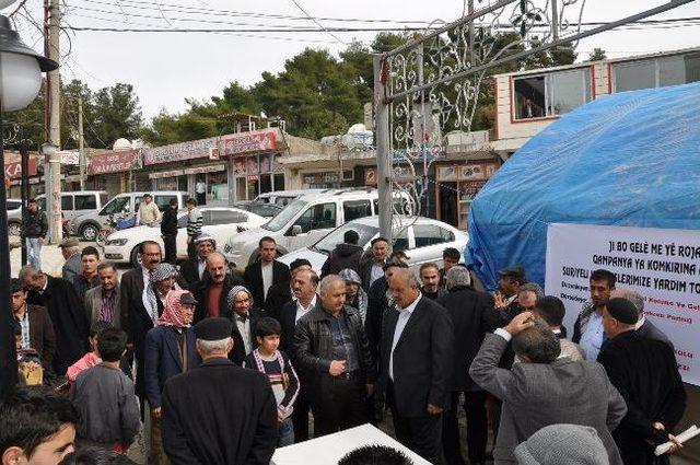 Silopi’de Suriye İçin Yardım Çadırı Kuruldu