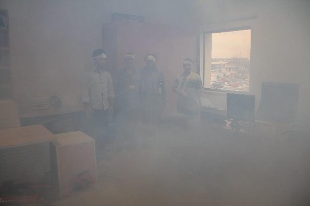 Yangın Tatbikatı Ger&ccedil;eğini Aratmadı