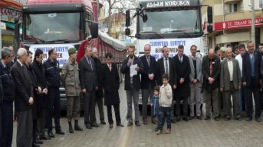 Çavdır'da Sivil Toplum Kuruluşları Suriyeliler Için Yardım Topladı