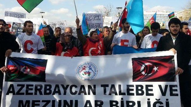 Hocali Katliamı Başkent'te Protesto Edildi