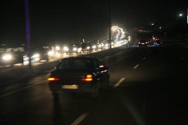 Bursa-mudanya Yolunda Trafik Çilesi