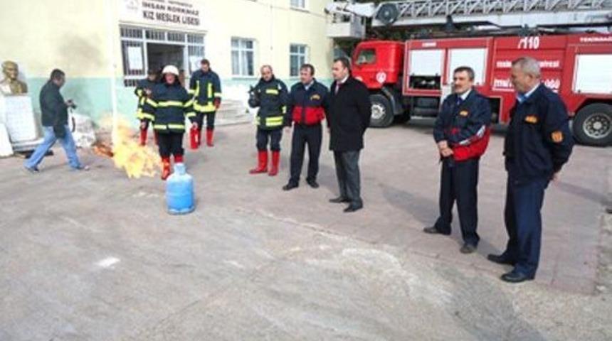 Okulda Yangın Tatbikatı