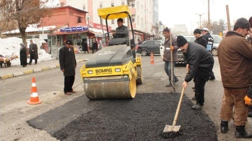 Muş Belediyesi Yol Onarım &Ccedil;alışmalarına Başladı