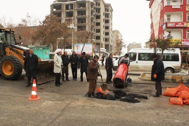 Muş Belediyesi Yol Onarım Çalışmalarına Başladı