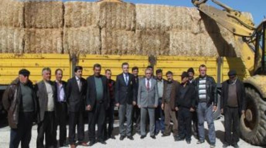 İthal Saman, Hayvan Sahiplerine Dağıtıldı