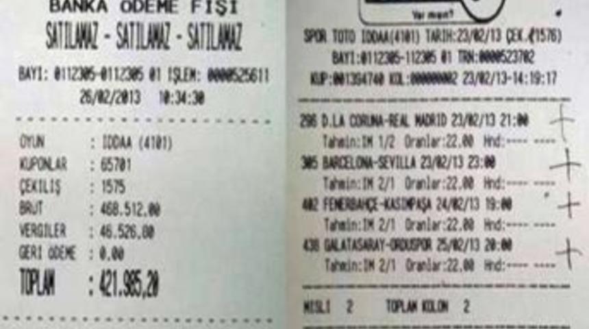 İddaa'dan en b&uuml;y&uuml;k ikramiyeyi kazandı