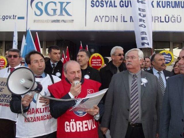 Türk Büro Sen Aydın'da İş Bıraktı