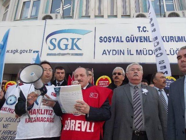 Türk Büro Sen Aydın'da İş Bıraktı