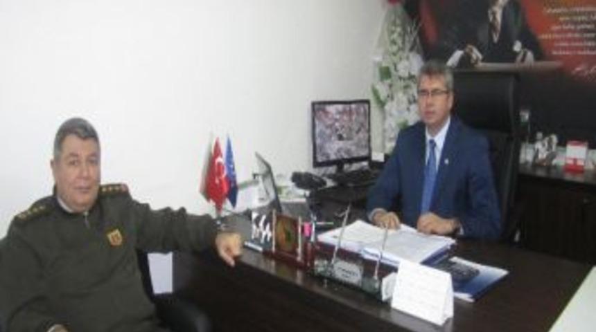 İl Jandarma Komutanı Mor&rsquo;dan Kdsyb Başkanı Dermenci&rsquo;yi Ziyaret