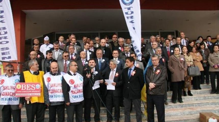 Memurlar Afyonkarahisar&rsquo;da Da İş Bıraktı