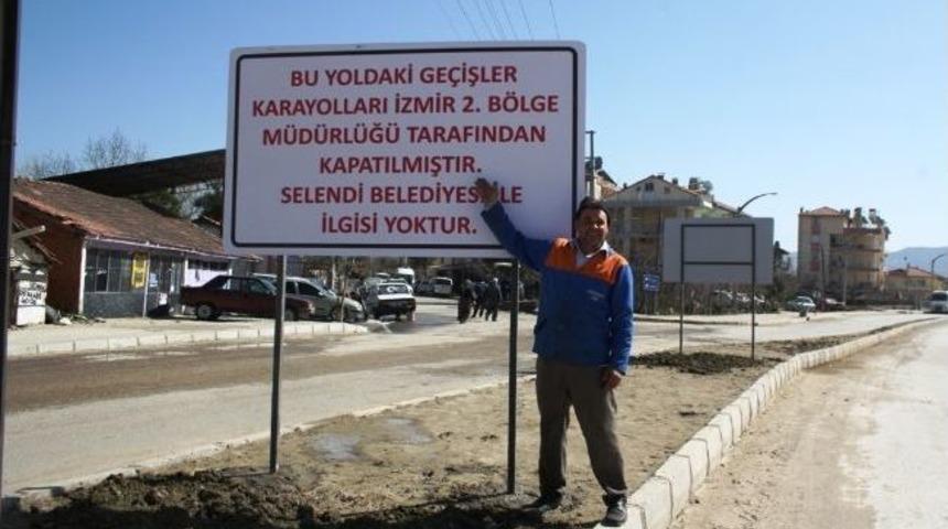 Yol Bağlantısını Karayolları Kapattı, Vatandaşı Belediye Bilgilendirdi