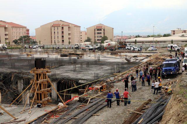 Hastane inşaatında göçük: 8 işçi yaralandı