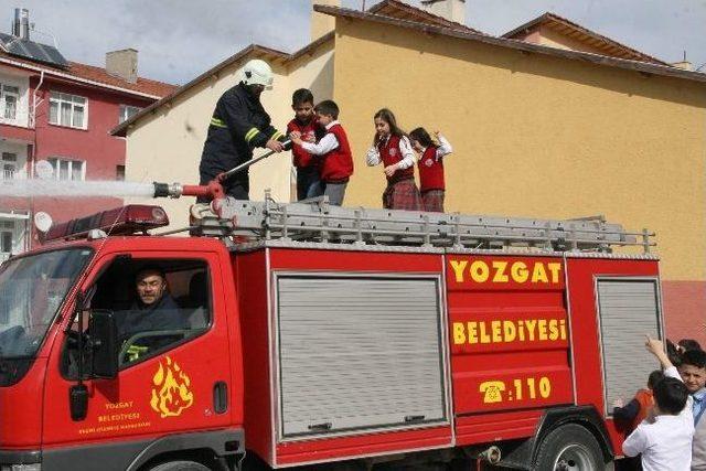 Yozgat Cumhuriyet İlköğretim Okulunda Yangın Tatbikatı