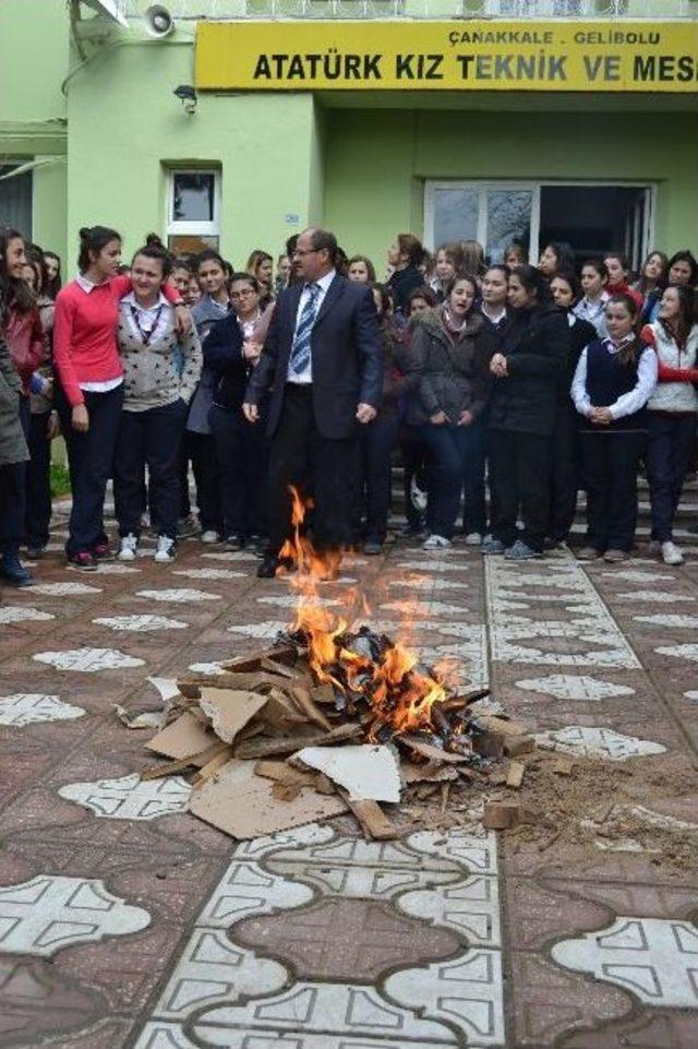 Gelibolu'da Yangın Tatbikatı