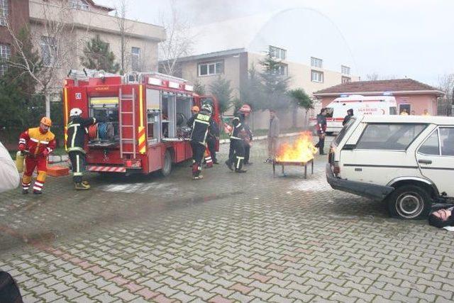 İnegöl'de Nefes Kesen Tatbikat