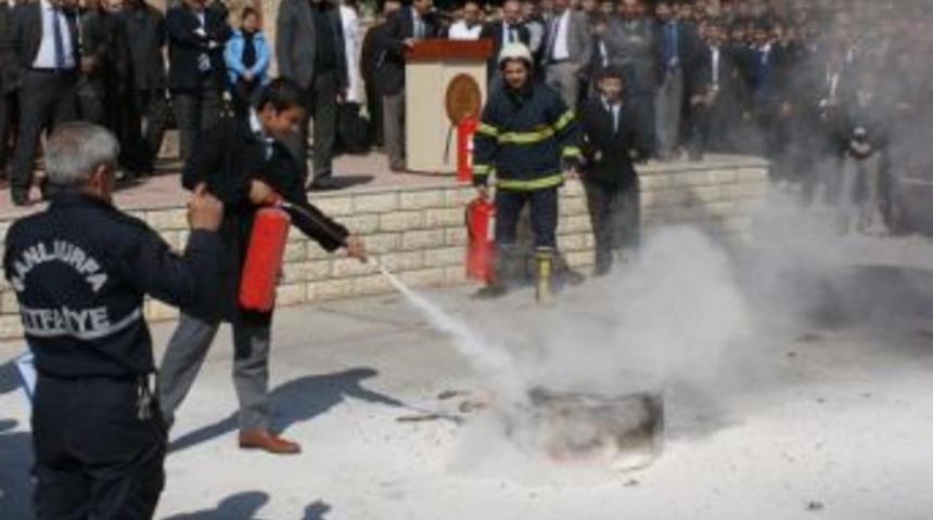 Urfa&rsquo;da nefes kesen yangın tatbikatı