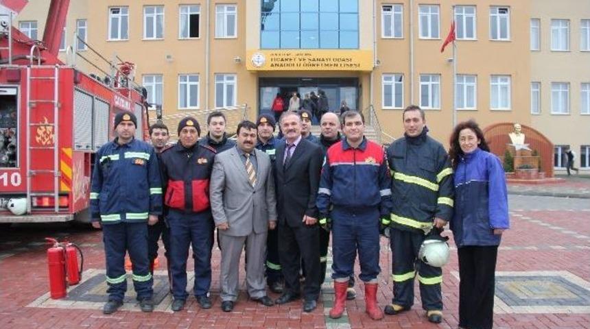&Ccedil;aycuma&rsquo;da Yangın Tatbikatı