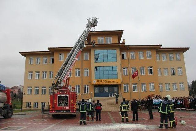 Çaycuma’da Yangın Tatbikatı