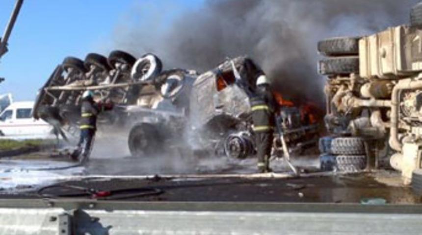 Yol savaş alanına d&ouml;nd&uuml;