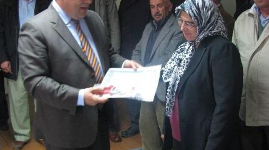 Ereğli&rsquo;de &Uuml;reticilere Katılım Belgesi Verildi