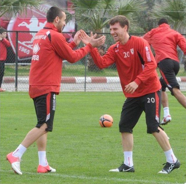 Samsunspor Şut Çalıştı