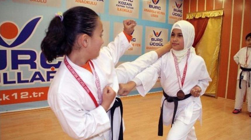 Karatede Burç Okullarına 9 Madalya