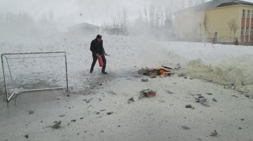 Okulda Yangın Tatbikatı