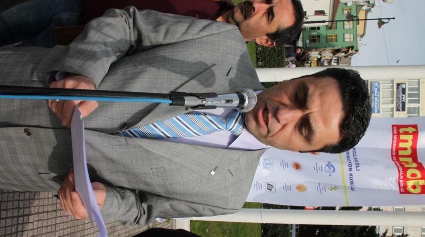 TMMOB Ereğli İl&ccedil;e Koordinasyon Kurulu Anıt &Ouml;n&uuml;nde Basın Toplantısı D&uuml;zenledi