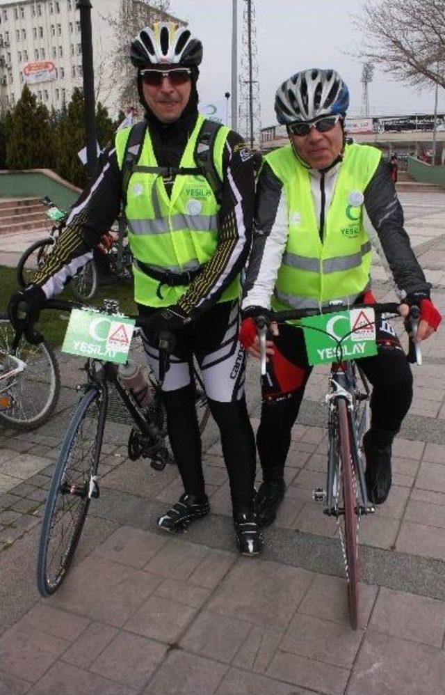 Yeşilay Cemiyeti Gaziantep Temsilciliği Sigara, Alkol Ve Obeziteye Dikkat Çekmek Adına Pedal Çevirdi