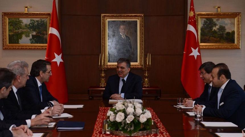 Cumhurbaşkanı G&uuml;l, Samaras&rsquo;ı Kabul Etti