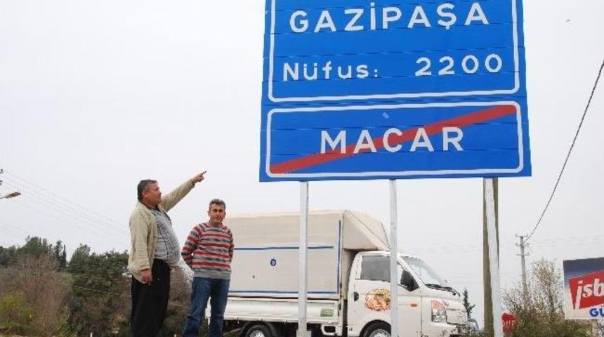 Gazipaşa&rsquo;da Tabela &Ccedil;elişkisi