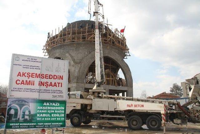 Akşemseddin Camii Yapımı Tüm Hızıyla Sürüyor