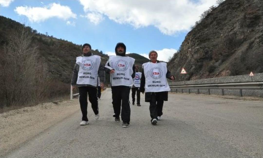 Yazgan&rsquo;ın Y&uuml;r&uuml;y&uuml;ş Eyleminde Ankara&rsquo;ya Son 80 Kilometre