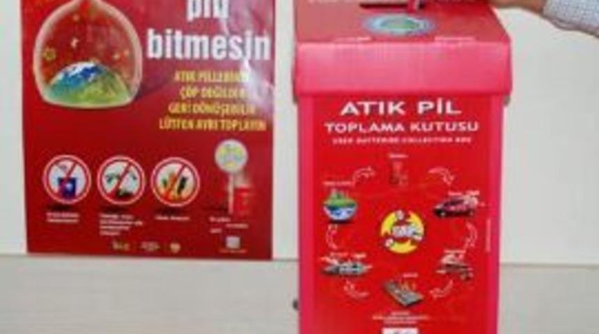 Gelibolu'da atık pil toplama noktaları oluşturuldu