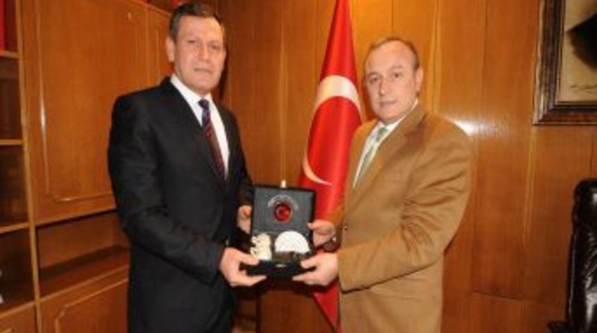 Vali Kızılcık, BTK B&ouml;lge M&uuml;d&uuml;r&uuml; Aşıla&rsquo;yı Kabul Etti