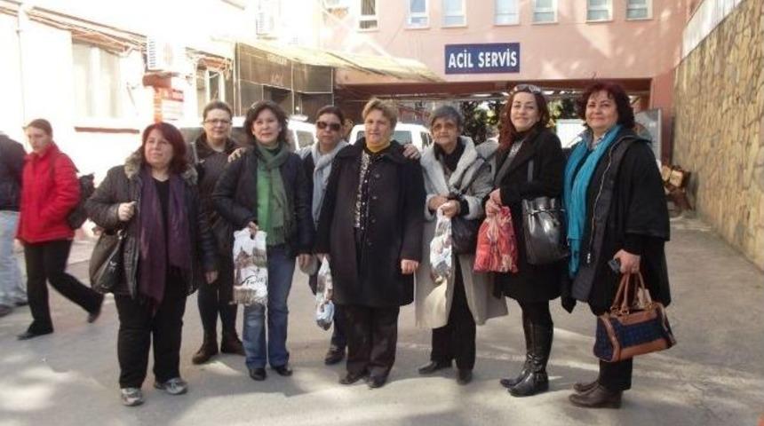 Ayvalık&rsquo;ta Chp'li Meleklerden Hasta Ziyareti