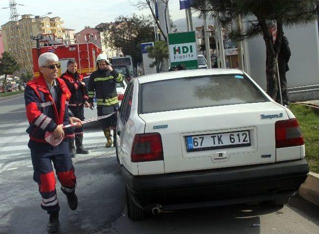 Kdz. Ereğli'de Park Halindeki Otomobil Yandı