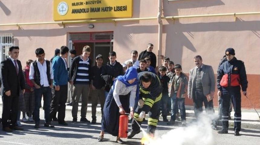 Anadolu İmam Hatip Lisesi &Ouml;ğrencilerine Yangın Eğitimi