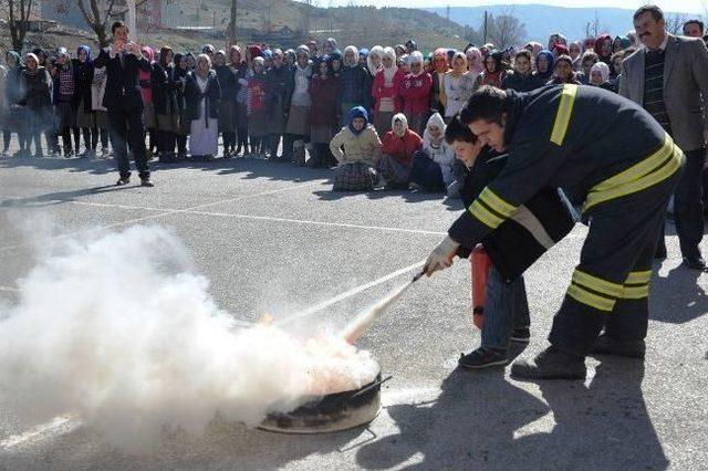 Anadolu İmam Hatip Lisesi Öğrencilerine Yangın Eğitimi